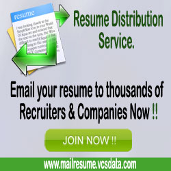 Resume Distribution Service - Email Resume Now !